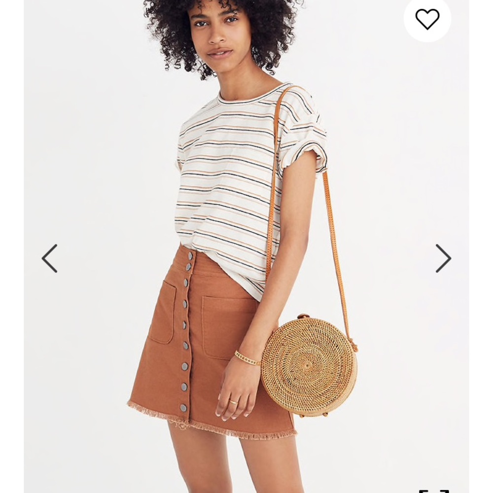 Madewell snap skirt